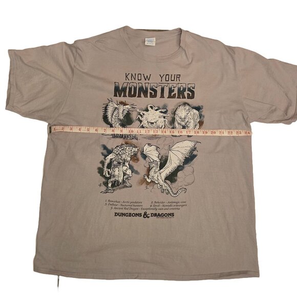 Dungeons & Dragons Know Your Monsters Graphic T-Shirt In Gray - Picture 3 of 3